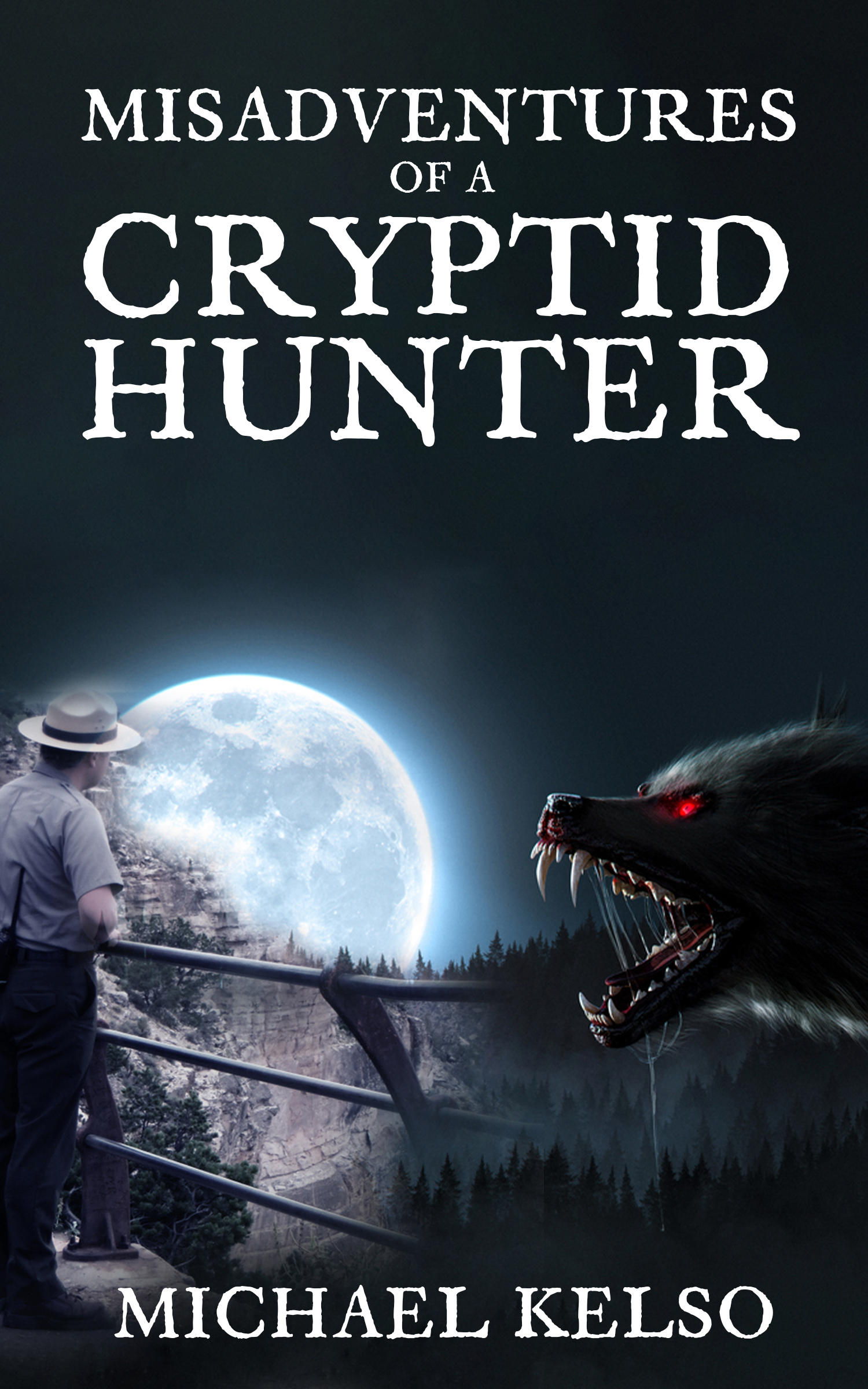 Book cover for Misadventures of a Cryptid Hunter, available to option through OptionAvenue